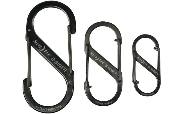 Nite Ize S-Biner Edelstahl Doppelkarabiner Schwarz 4 Nite Ize S-Biner Edelstahl Doppelkarabiner Schwarz – Bild 2