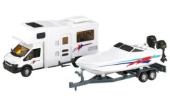 Happy People Motorhome-Wohnmobil Mit Bootsanhänger