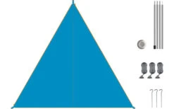 Bent Canvas Plain Set Tarp White / Zipper Light Blue -Fiamma Verkäufe 251435 1777942 1