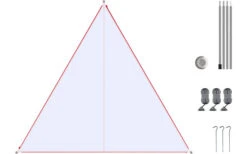 Bent Canvas Plain Set Tarp Autumn Glory / Zipper Red -Fiamma Verkäufe 251467 1777552 3