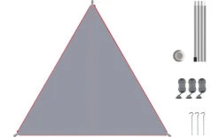 Bent Canvas Plain Set Tarp Sepia Blue / Zipper Light Blue -Fiamma Verkäufe 251471 2424154 5