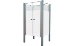 Breuer Exo Set Gartendusche / Outdoordusche Geschlossen Mit Pendeltür Silber Matt -Fiamma Verkäufe 305878 2397968 1