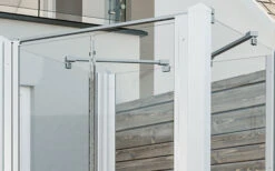 Breuer Exo Set Gartendusche / Outdoordusche Geschlossen Mit Pendeltür Silber Matt -Fiamma Verkäufe 306174 2079404 1