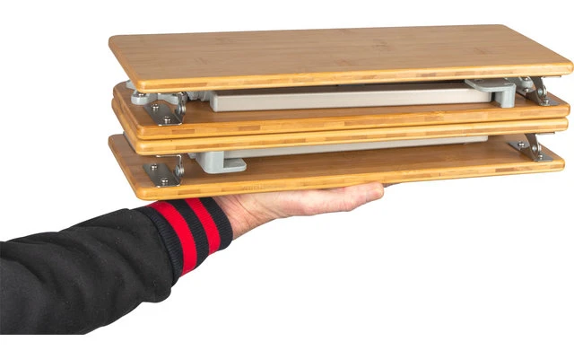 Bo-Camp Urban Outdoor Southwark Bambus-Alu Rolltisch 60 X 40 Cm 6 Bo-Camp Urban Outdoor Southwark Bambus-Alu Rolltisch 60 X 40 Cm – Bild 4