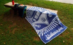 VW Collection T1 Bulli Strandtuch 160 X 90 Cm Rot / Weiß -Fiamma Verkäufe 393067 2858477