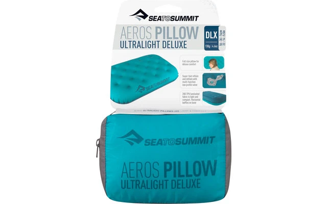 Sea To Summit Aeros Ultralight Pillow Deluxe Reisekissen, Grau 56x36x14cm 6 Sea To Summit Aeros Ultralight Pillow Deluxe Reisekissen, Grau 56x36x14cm – Bild 4