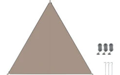 Bent TC- Zip-Canvas Single Verbindbares Sonnensegel 250 X 250 X 250 Cm Sand -Fiamma Verkäufe 448436 3884278 1