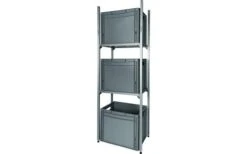 SYS-RACK Aluminium Regal-System 43-L-RR-1 Längs Für Heckgarage 45 X 31 X 130 Cm