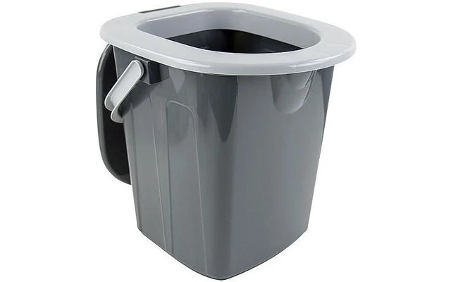 Bo-Camp Tragbare Quadratische Toilette 30 X 41 X 45 Cm Grau 5 Bo-Camp Tragbare Quadratische Toilette 30 X 41 X 45 Cm Grau – Bild 3