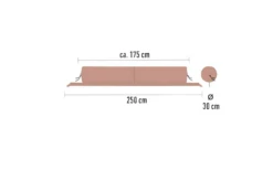 Bent Verbindbare Kissenrolle Zip Lounger XL 175 X 30 Cm Ocker -Fiamma Verkäufe 612391 4437127