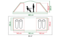 Coleman Spruce Falls 4 Tunnelzelt -Fiamma Verkäufe 629239 4441127