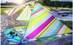 Bent Zip-Canvas Single Verbindbares Sonnensegel 250 X 250 X 250 Cm Türkis -Fiamma Verkäufe 696500 4862600 1