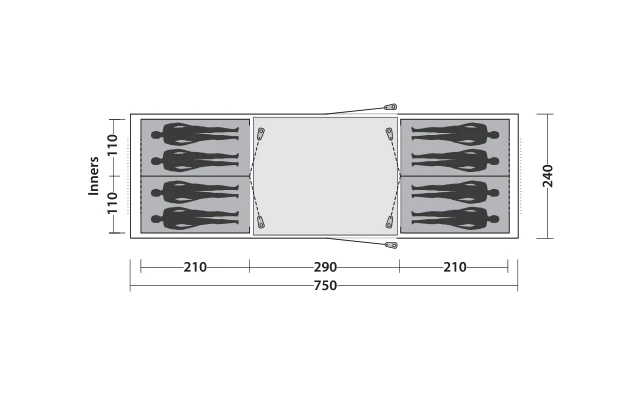 Easy Camp Huntsville Twin 800 Tunnelzelt Für 8 Personen 9 Easy Camp Huntsville Twin 800 Tunnelzelt Für 8 Personen – Bild 7