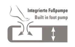 High Peak Air Bed Cross Beam Extra Long Luftbett Mit Integrierter Pumpe Hellgrau/blau Single -Fiamma Verkäufe 815069 5296307